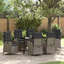 Have Spisebordssæt med pude 7 pcs Grå polyrattan