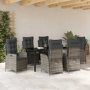Have Spisebordssæt med pude 7 pcs Grå polyrattan