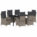 Have Spisebordssæt med pude 7 pcs Grå polyrattan