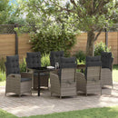 Have Spisebordssæt med pude 7 pcs Grå polyrattan