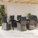 Have Spisebordssæt med pude 7 pcs Grå polyrattan