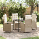 Have Spisebordssæt med pude 5 pcs Beige polyrattan