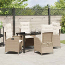 Have Spisebordssæt med pude 5 pcs Beige polyrattan