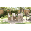 Have Spisebordssæt med pude 5 pcs Beige polyrattan