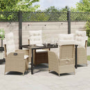 Have Spisebordssæt med pude 5 pcs Beige polyrattan