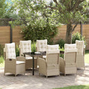 Have Spisebordssæt med pude 7 pcs Beige polyrattan