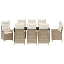 Have Spisebordssæt med pude 9 pcs Beige polyrattan