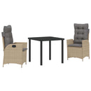 Have Spisebordssæt med pude 3 pcs Beige polyrattan