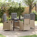 Have Spisebordssæt med pude 5 pcs Beige polyrattan