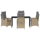 Have Spisebordssæt med pude 5 pcs Beige polyrattan