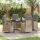 Have Spisebordssæt med pude 5 pcs Beige polyrattan