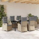 Have Spisebordssæt med pude 7 pcs Beige polyrattan