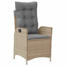 Have Spisebordssæt med pude 7 pcs Beige polyrattan