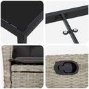 Have Spisebordssæt med pude 7 pcs Lysegrå polyrattan
