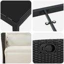 Have Spisebordssæt med pude 5 pcs Sort polyrattan