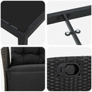 Have Spisebordssæt med pude 3 pcs Sort polyrattan