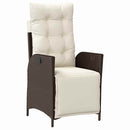Have Spisebordssæt med pude 3 pcs Brun polyrattan