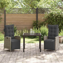 Have Spisebordssæt med pude 3 pcs Grå polyrattan