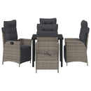 Have Spisebordssæt med pude 5 pcs Grå polyrattan