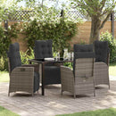 Have Spisebordssæt med pude 5 pcs Grå polyrattan