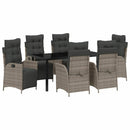 Have Spisebordssæt med pude 7 pcs Grå polyrattan