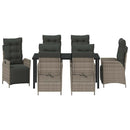 Have Spisebordssæt med pude 7 pcs Grå polyrattan