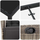 Have Spisebordssæt med pude 7 pcs Grå polyrattan