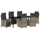 Have Spisebordssæt med pude 7 pcs Grå polyrattan