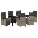 Have Spisebordssæt med pude 7 pcs Grå polyrattan