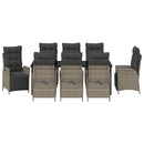Have Spisebordssæt med pude 9 pcs Grå polyrattan