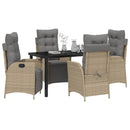 Have Spisebordssæt med pude 5 pcs Beige polyrattan