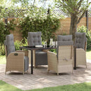 Have Spisebordssæt med pude 5 pcs Beige polyrattan