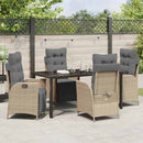 Have Spisebordssæt med pude 5 pcs Beige polyrattan