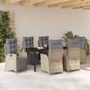 Have Spisebordssæt med pude 7 pcs Beige polyrattan