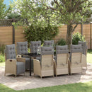 Have Spisebordssæt med pude 9 pcs Beige polyrattan