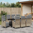 Have Spisebordssæt med pude 9 pcs Beige polyrattan