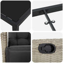 Have Spisebordssæt med pude 3 pcs Lysegrå polyrattan