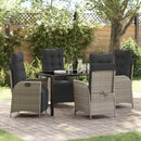 Have Spisebordssæt med pude 5 pcs Lysegrå polyrattan