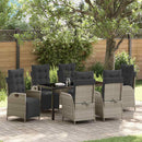 Have Spisebordssæt med pude 7 pcs Lysegrå polyrattan