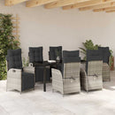 Have Spisebordssæt med pude 7 pcs Lysegrå polyrattan