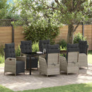 Have Spisebordssæt med pude 7 pcs Lysegrå polyrattan