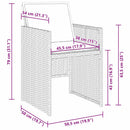 Have Spisebordssæt 5 pcs Brun polyrattan
