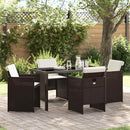 Have Spisebordssæt 5 pcs Brun polyrattan