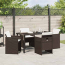 Have Spisebordssæt 5 pcs Brun polyrattan