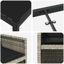 Have Spisebordssæt 5 pcs Lysegrå polyrattan