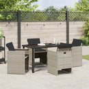 Have Spisebordssæt 5 pcs Lysegrå polyrattan
