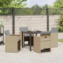 Have Spisebordssæt 5 pcs Beige polyrattan