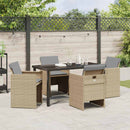 Have Spisebordssæt 5 pcs Beige polyrattan
