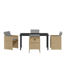 Have Spisebordssæt 5 pcs Beige polyrattan