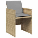 Have Spisebordssæt 5 pcs Beige polyrattan